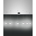 LED Pendant luminaire ARABELLA, 6x 8W, 3000K, 4320lm, IP20, white