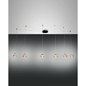 LED Pendant luminaire ARABELLA, 6x 8W, 3000K, 4320lm, IP20, amber
