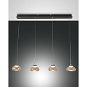 LED Pendant luminaire ARABELLA 1, 4x 8W, 3000K, 2880lm, IP20, amber