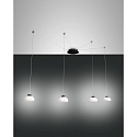 LED Pendant luminaire ARABELLA 2, 4x 8W, 3000K, 2880lm, IP20, white