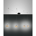 LED Pendant luminaire ARABELLA 2, 4x 8W, 3000K, 2880lm, IP20, amber