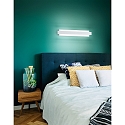 Fabas Luce Luminaria de pared REGOLO Arriba-Abajo, indirecta IP20, satinado, blanco regulable