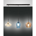 Luminaria colgante OLBIA de 3 llamas E27 IP20, color �mbar, celeste, champ�n, negro