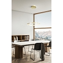 Fabas Luce Luminaria colgante PALAU IP20, dorado, mate regulable