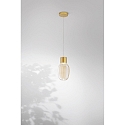 pendant luminaire LAPO 1 flame IP20, gold dimmable
