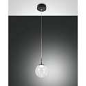 Luminaria colgante ARIEL de 1 llama IP20, negro regulable