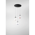 pendant luminaire ARIEL 3 flames IP20, black dimmable