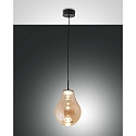 pendant luminaire NOA 1 flame IP20, black dimmable