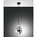 Luminaria colgante NOA de 1 llama IP20, negro regulable