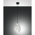 pendant luminaire NOA 1 flame IP20, black dimmable