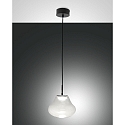 pendant luminaire DEVA 1 flame IP20, black dimmable