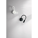 Fabas Luce Luminaria de pared FLUX con brazo flexible IP20, negro