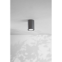 Fabas Luce Luminaria de techo para exteriores MANU E27 IP54, plomo oscuro