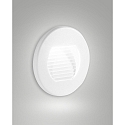 Luminaria de pared empotrable WINK redondo, indirecta, conmutable IP65, blanco 