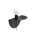 Faro wall luminaire NIT E27 IP20, black matt