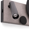 Faro Luminaria de pared KLEE LED IP20, gris 