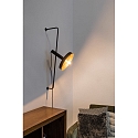 wall luminaire WHIZZ E27 IP20, gold, black matt 