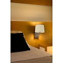 wall luminaire FRAME E27 IP20, beige, nickel matt 