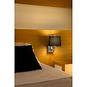Faro wall luminaire FRAME E27 IP20, nickel matt, black 