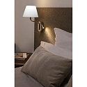 wall luminaire ETERNA E27 IP20, chrome, white 