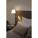 Faro wall luminaire ETERNA E27 IP20, beige, chrome 