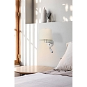 wall luminaire MONTREAL E27 IP20, beige, chrome 
