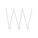 Luminaria colgante MINE PC SPACE de 3 llamas E27 IP20, blanco mate 