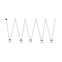Luminaria colgante MINE PC SPACE de 5 llamas E27 IP20, plomo oscuro 