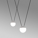 Faro Luminaria colgante MINE GLASS SPACE de 2 llamas E27 IP20, blanco mate 