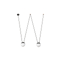 Luminaria colgante MINE PC SPACE de 2 llamas E27 IP20, plomo oscuro 