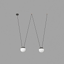 Faro pendant luminaire MINE PC SPACE 2 flames E27 IP20, dark grey 