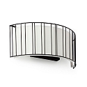 Luminaria de pared LINDA de 2 llamas E27 IP20, beige, negro mate 
