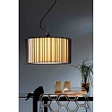 pendant luminaire LINDA E27 IP20, beige, black matt 