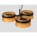 Luminaria colgante LOOP de 3 llamas LED IP20, negro mate 
