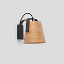 Faro Luminaria de pared STOOD E27 IP20, negro mate 