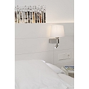 Faro wall luminaire ROOM E27 IP20, nickel satined 