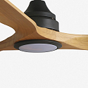 Faro Ceiling fan ALO CCT with remote control IP20, black matt, pine