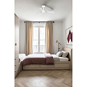 Faro Ceiling fan MINI PUNT S with remote control IP20, white matt dimmable