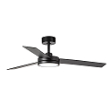 Faro Ceiling fan BARTH with remote control IP20, black matt