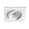 Luminaria empotrable para techos ARGON angular, giratorio GU10 IP20, blanco mate 