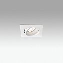 Faro Luminaria empotrable para techos ARGON angular, giratorio GU10 IP20, blanco mate 