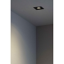 Luminaria empotrable para techos ARGON angular, giratorio GU10 IP20, negro mate 