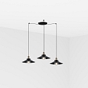 Luminaria colgante MARLIN de 3 llamas E27 IP20, oro antiguo 