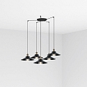Luminaria colgante MARLIN de 5 llamas E27 IP20, oro antiguo 