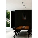 Faro Luminaria colgante PLUMA conmutable IP20, negro mate 