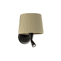 Luminaria de pared SAMBA E27 IP20, verde, negro mate 
