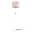Luminaria de pedestal SAMBA E27 IP20, beige, blanco mate 