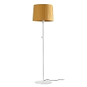 Luminaria de pedestal SAMBA E27 IP20, amarillo, blanco mate 