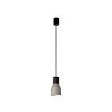Luminaria colgante KOMBO E27 IP20, gris, negro mate 