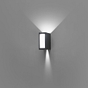 Faro Luminaria de pared para exteriores LOG LED IP54, plomo oscuro 